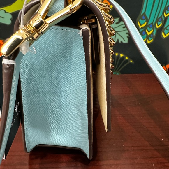 Kate Spade Madison Mini Flap Crossbody – Colorblock Crisp Sky – NWT - Picture 6 of 10
